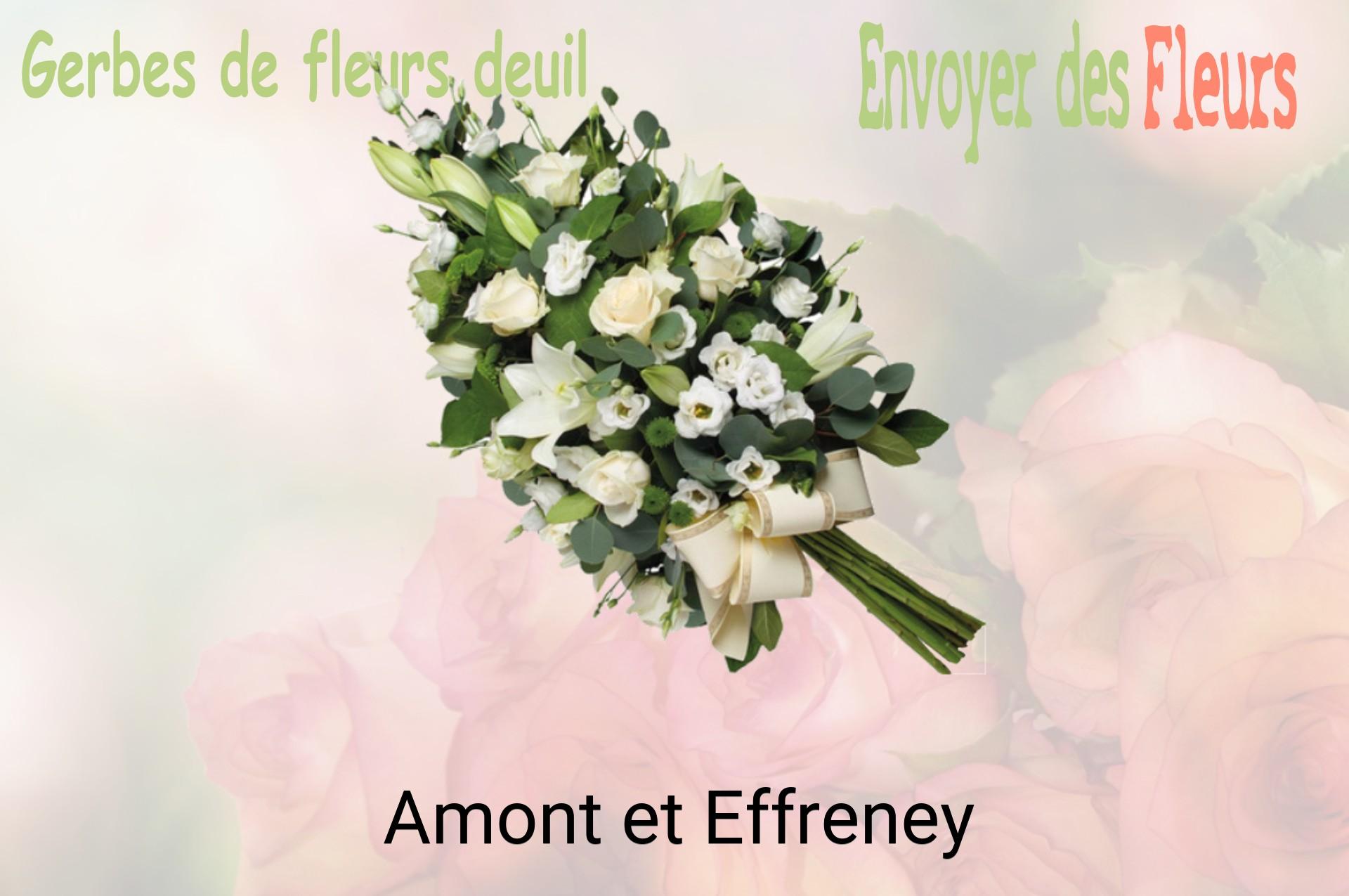 Gerbe de fleurs de deuil livrée à Amont-et-Effreney